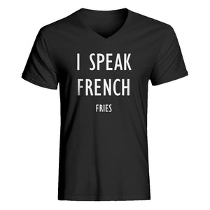 Mens I Speak French Fries Vneck T-shirt