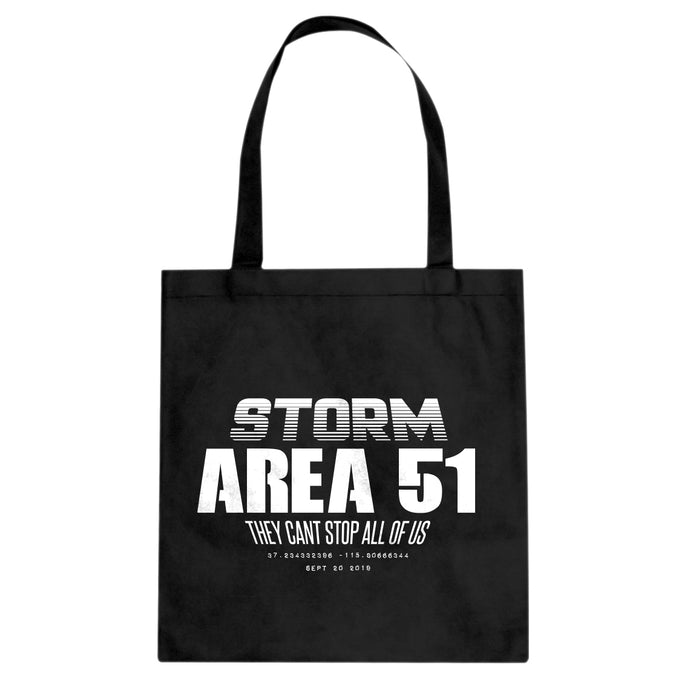 Storm Area 51 They Can't Stop Us All Cotton Canvas Tote Bag