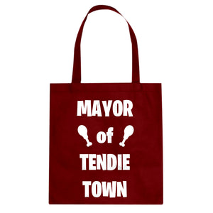 Mayor of Tendie Town Cotton Canvas Tote Bag