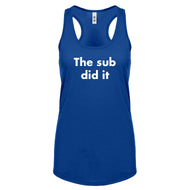 Racerback The Sub Did it Womens Tank Top