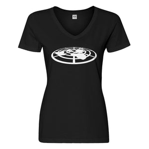Womens Flat Earth Society Vneck T-shirt