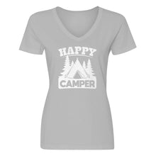 Womens Happy Camper Vneck T-shirt