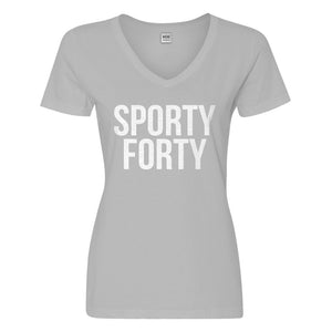 Womens Sporty Forty Vneck T-shirt