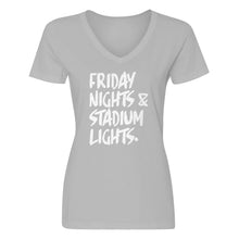 Womens Friday Nights Stadium Lights Vneck T-shirt