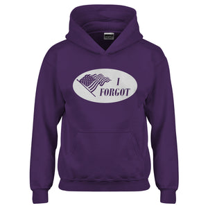 Youth I Forgot Election 2024 I Voted Sticker Kids Hoodie