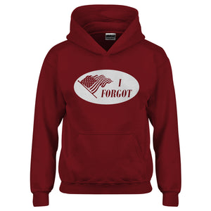 Youth I Forgot Election 2024 I Voted Sticker Kids Hoodie