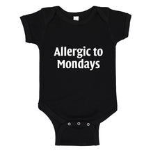 Baby Onesie Allergic to Mondays 100% Cotton Infant Bodysuit