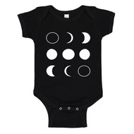 Baby Onesie Moon Phases 100% Cotton Infant Bodysuit