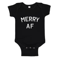 Baby Onesie Merry AF 100% Cotton Infant Bodysuit