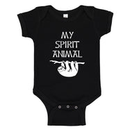 Baby Onesie Sloth is my Spirit Animal 100% Cotton Infant Bodysuit