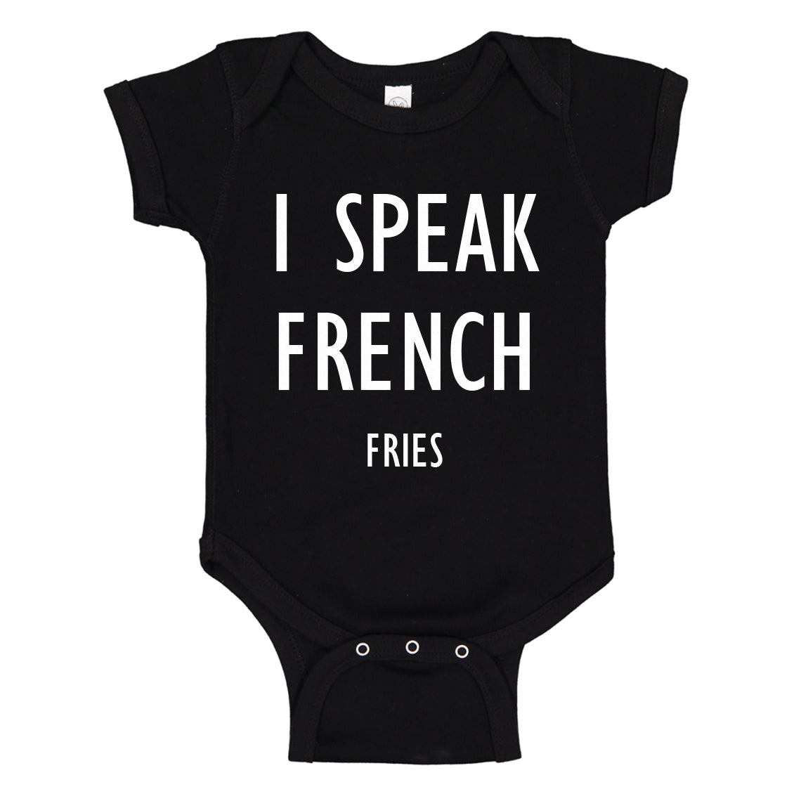 Baby Onesie I Speak French Fries 100% Cotton Infant Bodysuit