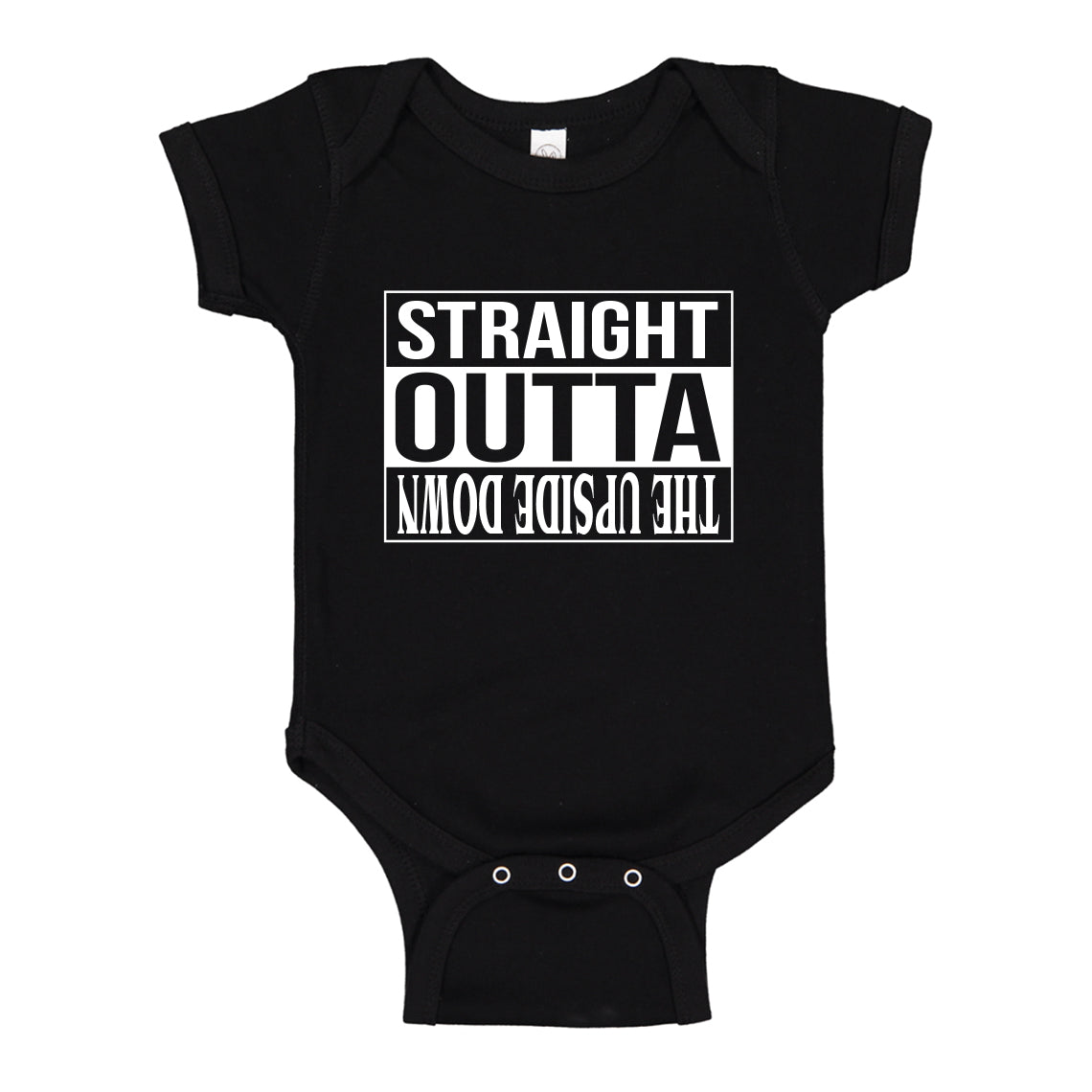 Baby Onesie Straight Outta the Upside Down 100% Cotton Infant Bodysuit
