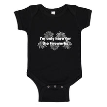 Baby Onesie I'm Only Here for the Fireworks 100% Cotton Infant Bodysuit