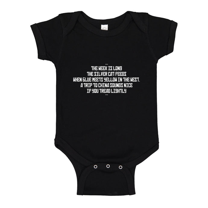 Baby Onesie The Week is Long the Silver Cat Feeds 100% Cotton Infant Bodysuit