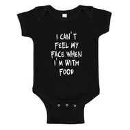 Baby Onesie I Can't Feel My Face 100% Cotton Infant Bodysuit