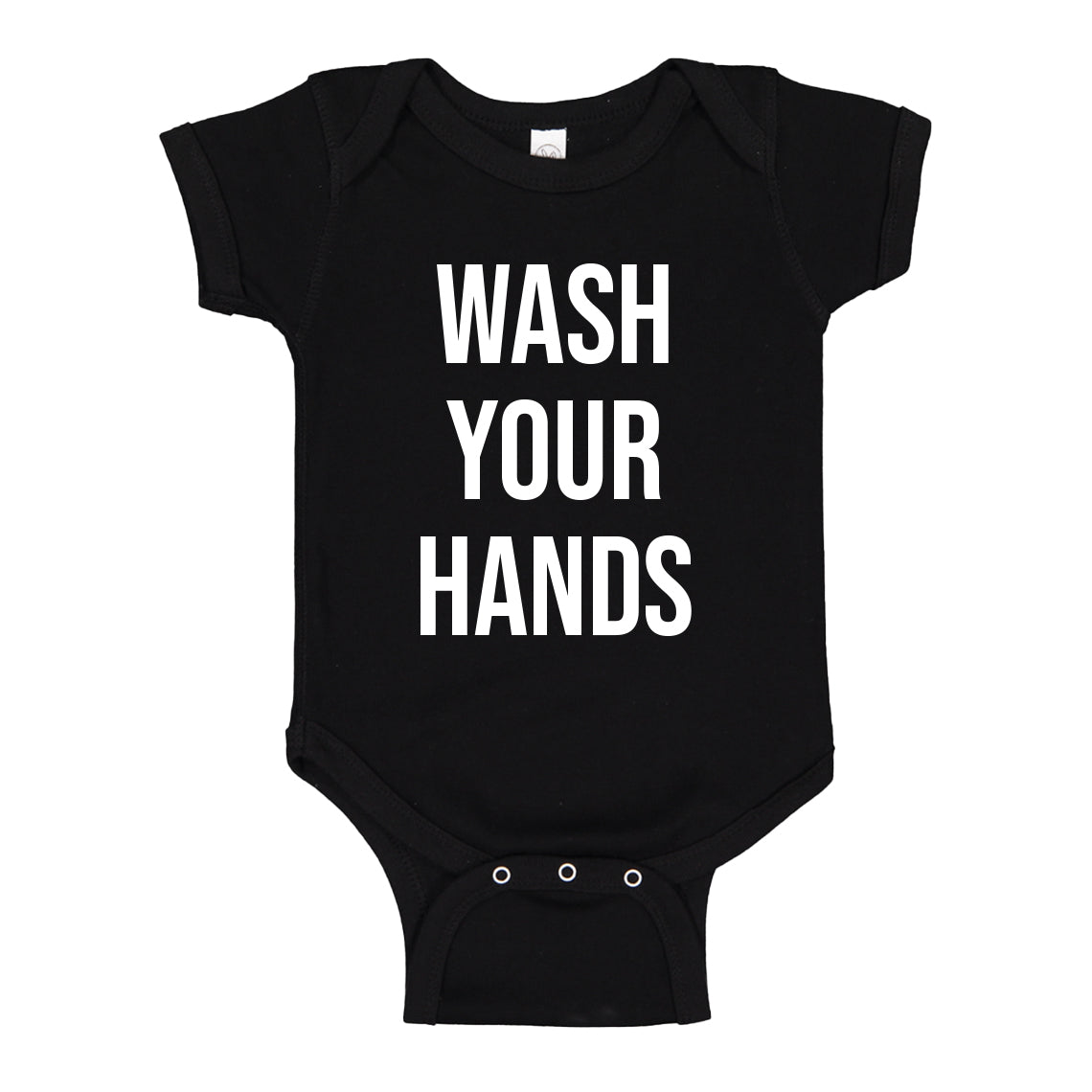 Baby Onesie WASH YOUR HANDS 100% Cotton Infant Bodysuit