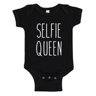 Baby Onesie Selfie Queen 100% Cotton Infant Bodysuit