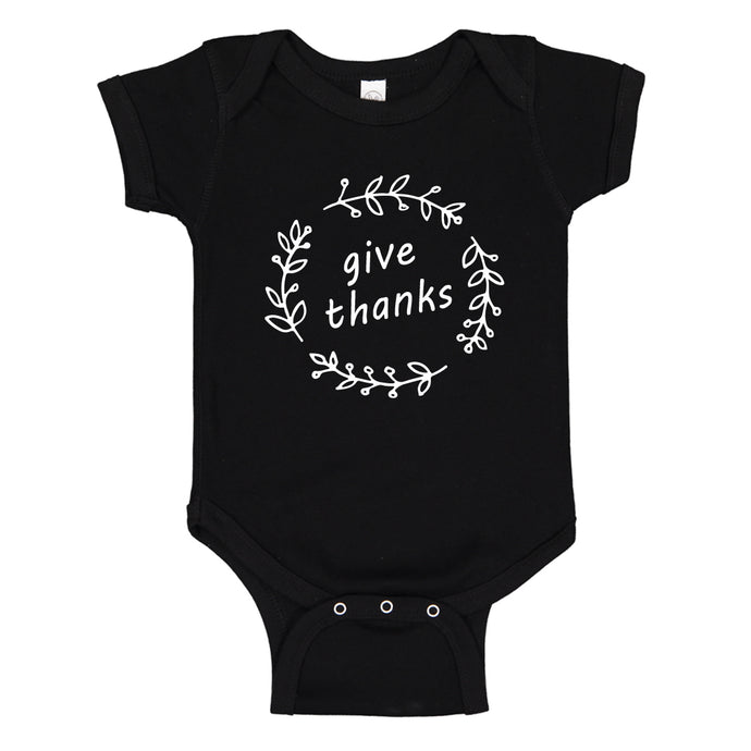 Baby Onesie Give Thanks 100% Cotton Infant Bodysuit