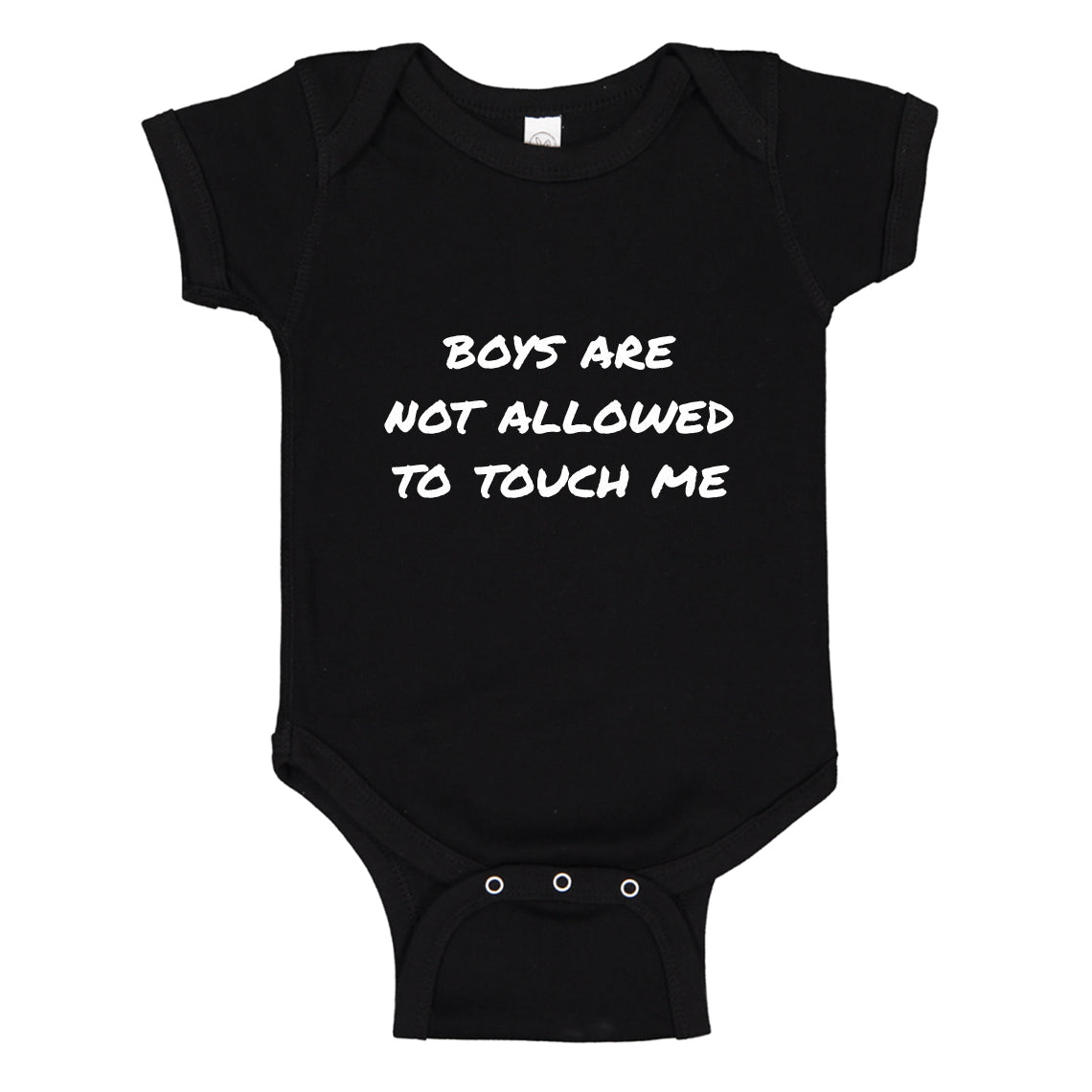 Baby Onesie Boys are not Allowed to Touch Me 100% Cotton Infant Bodysuit