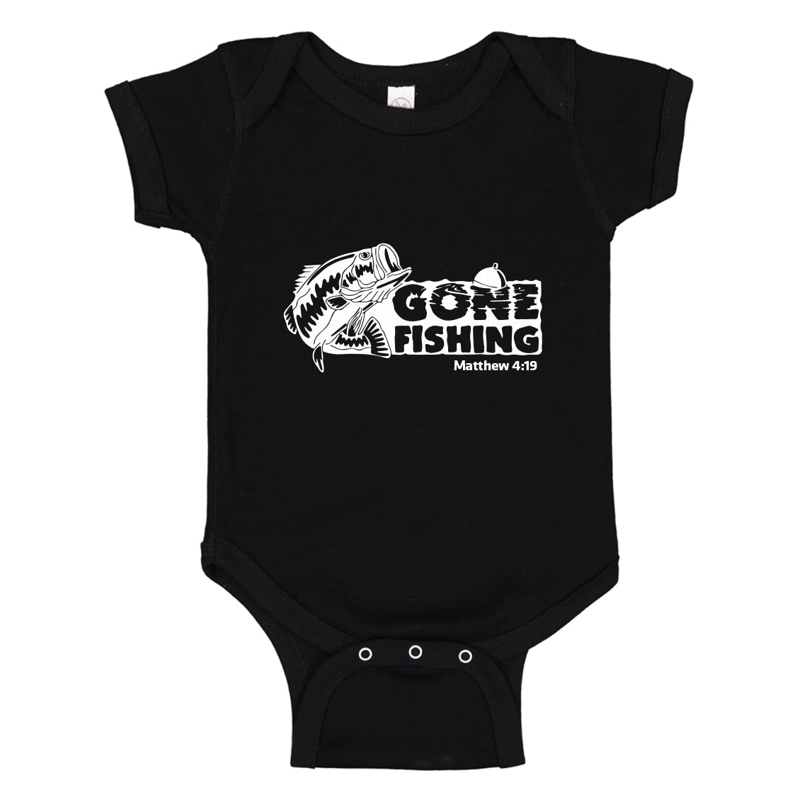 Baby Onesie Gone Fishin 100% Cotton Infant Bodysuit