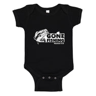 Baby Onesie Gone Fishin 100% Cotton Infant Bodysuit