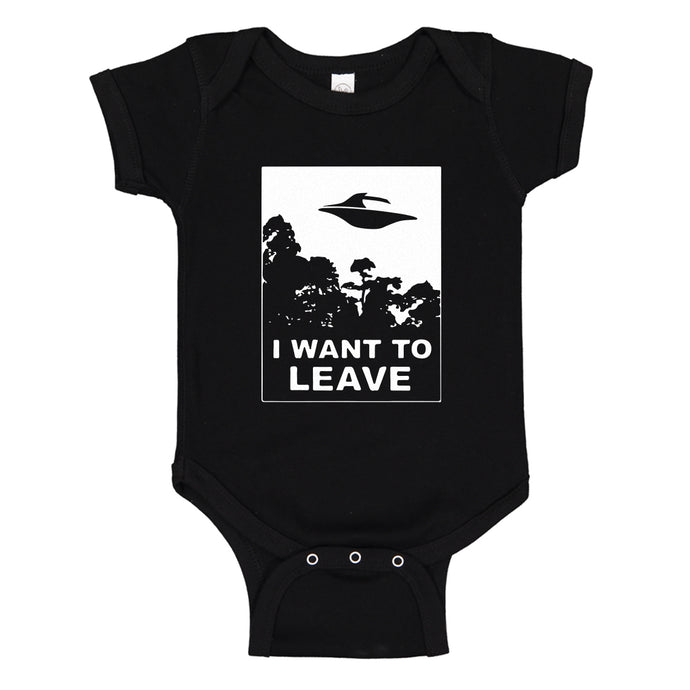 Baby Onesie I Want to Leave 100% Cotton Infant Bodysuit