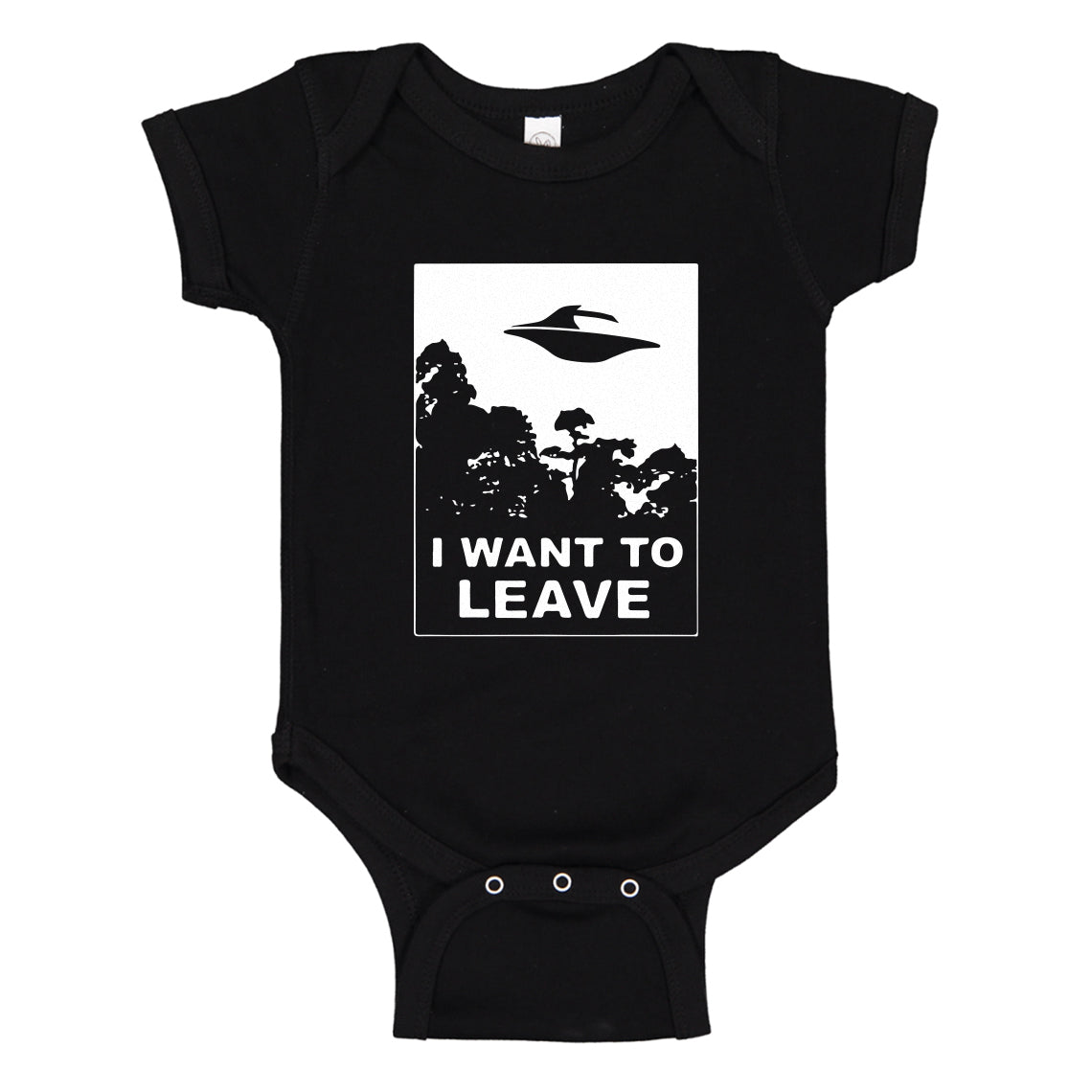 Baby Onesie I Want to Leave 100% Cotton Infant Bodysuit