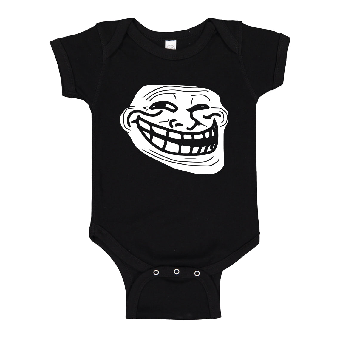 Baby Onesie Trollface 100% Cotton Infant Bodysuit