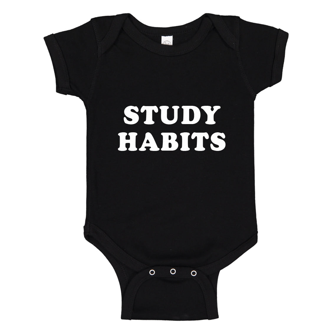 Baby Onesie Study Habits 100% Cotton Infant Bodysuit