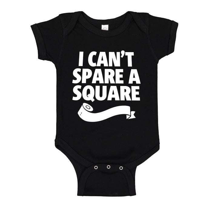 Baby Onesie I Can't Spare a Square 100% Cotton Infant Bodysuit