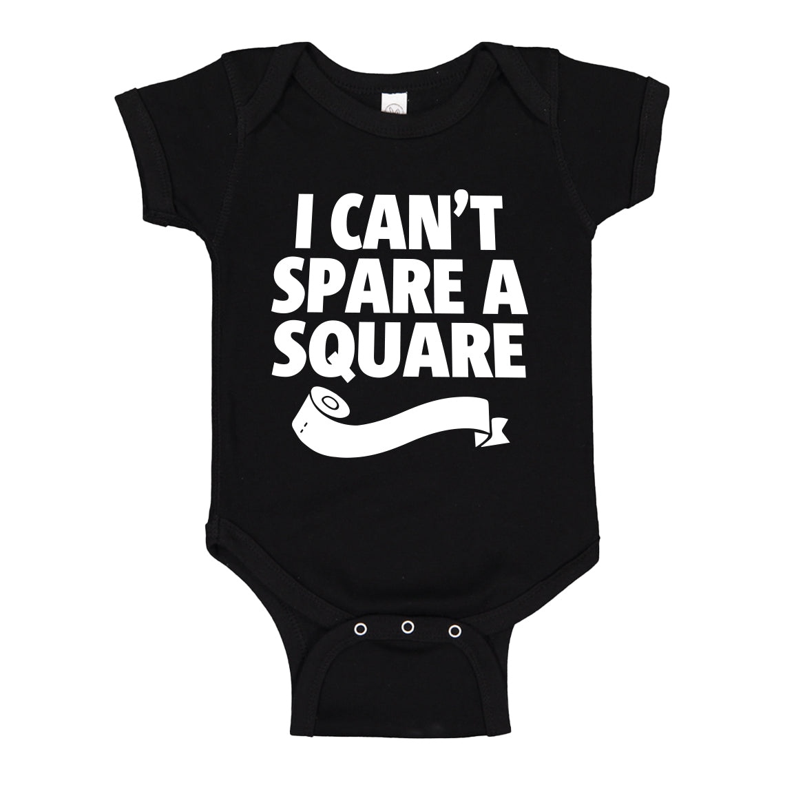 Baby Onesie I Can't Spare a Square 100% Cotton Infant Bodysuit