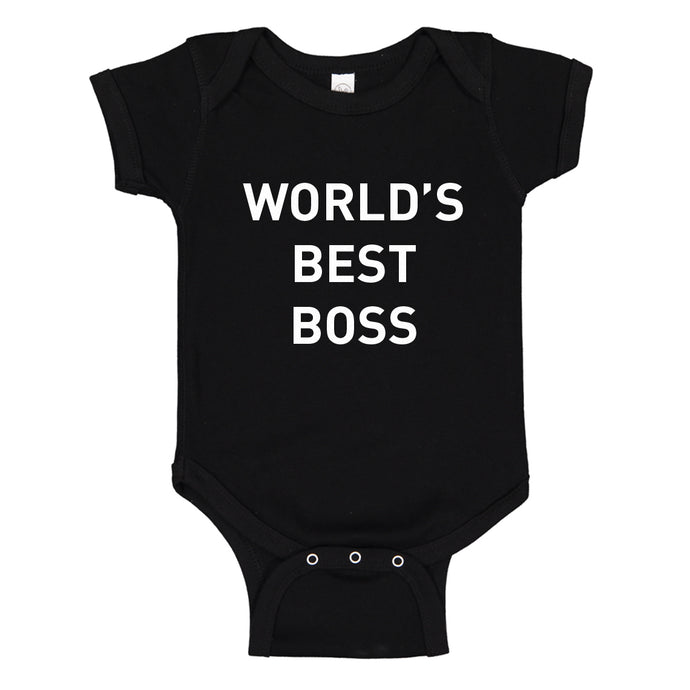 Baby Onesie World's Best Boss 100% Cotton Infant Bodysuit