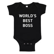 Baby Onesie World's Best Boss 100% Cotton Infant Bodysuit