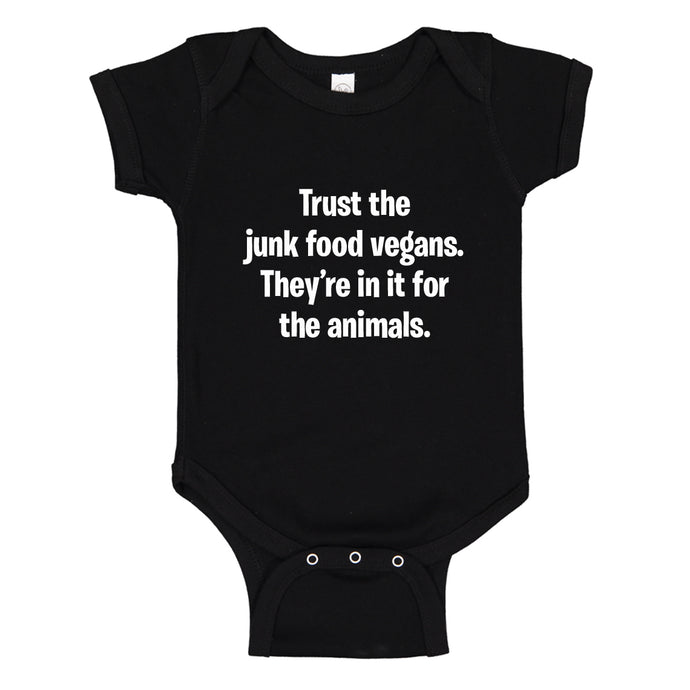 Baby Onesie Junk Food Vegans 100% Cotton Infant Bodysuit