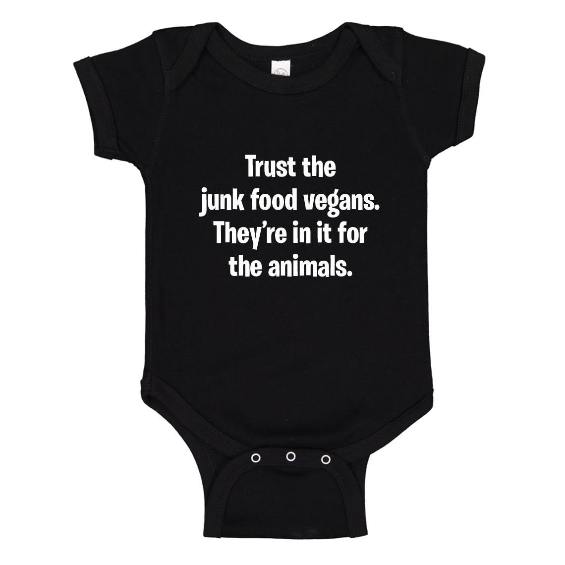 Baby Onesie Junk Food Vegans 100% Cotton Infant Bodysuit