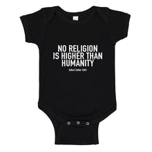 Baby Onesie No Religion Higher than Humanity 100% Cotton Infant Bodysuit