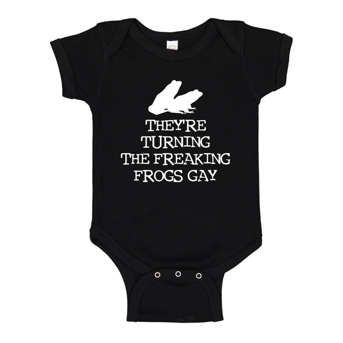 Baby Onesie They're Turning the Freaking Frogs Gay! 100% Cotton Infant Bodysuit