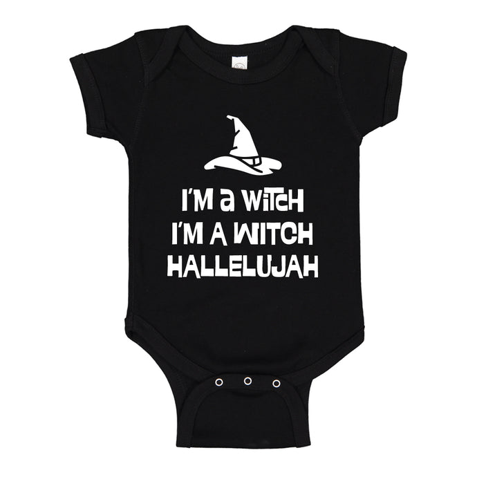 Baby Onesie Im a Witch Hallelujah 100% Cotton Infant Bodysuit