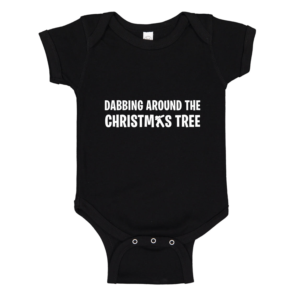 Baby Onesie Dabbing Around the Xmas Tree 100% Cotton Infant Bodysuit