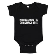Baby Onesie Dabbing Around the Xmas Tree 100% Cotton Infant Bodysuit