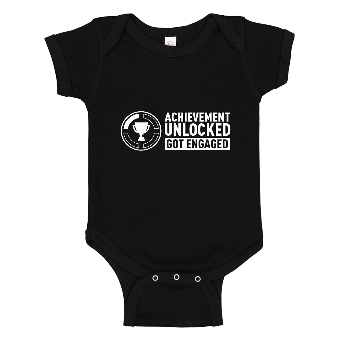 Baby Onesie Achievement Unlocked Got Engaged 100% Cotton Infant Bodysuit
