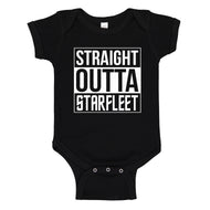 Baby Onesie Straight Outta Starfleet 100% Cotton Infant Bodysuit