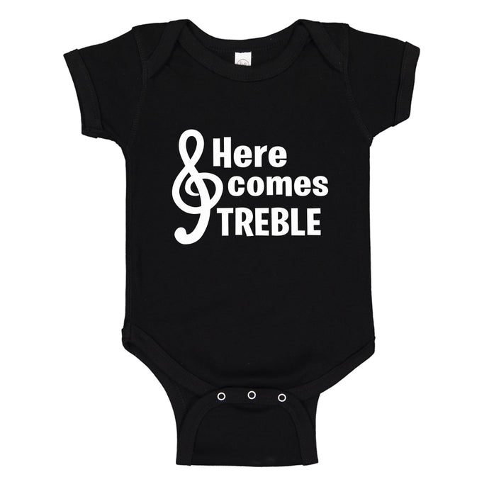 Baby Onesie Here Comes Treble 100% Cotton Infant Bodysuit