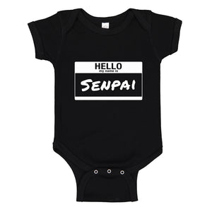 Baby Onesie Hello My Name is Senpai 100% Cotton Infant Bodysuit