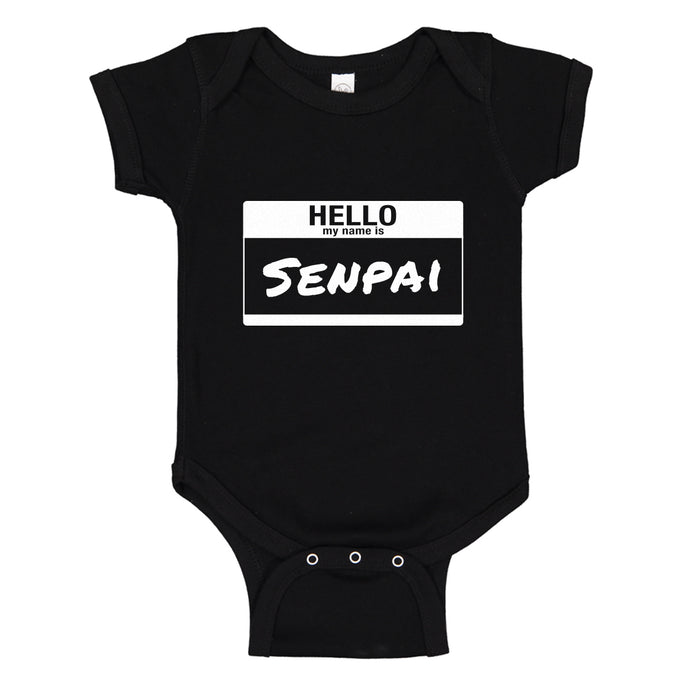 Baby Onesie Hello My Name is Senpai 100% Cotton Infant Bodysuit