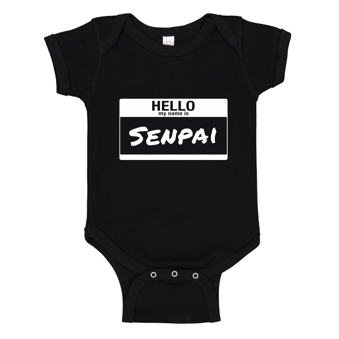 Baby Onesie Hello My Name is Senpai 100% Cotton Infant Bodysuit