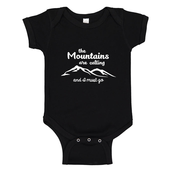 Baby Onesie The Mountains are Calling 100% Cotton Infant Bodysuit