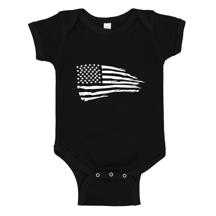 Baby Onesie American Flag 100% Cotton Infant Bodysuit
