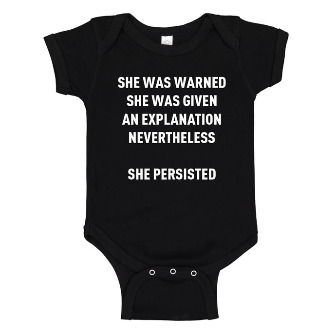 Baby Onesie She Persisted Venus Fist 100% Cotton Infant Bodysuit