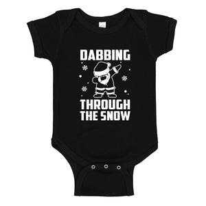 Baby Onesie Dabbing through the Snow 100% Cotton Infant Bodysuit